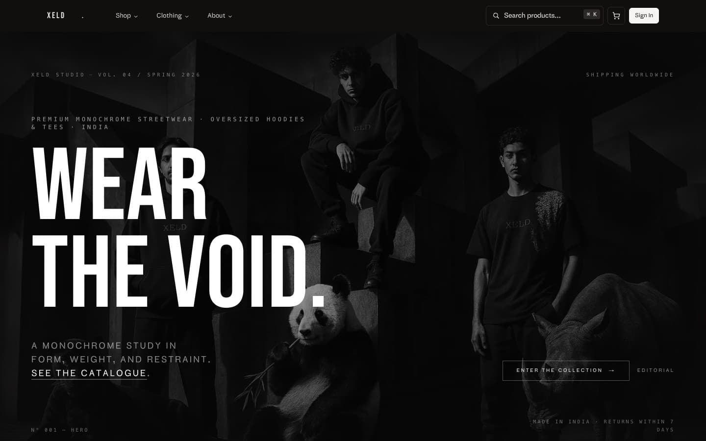 XELD homepage hero