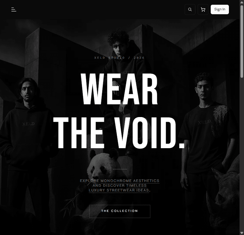 A premium e-commerce platform for XELD Studio